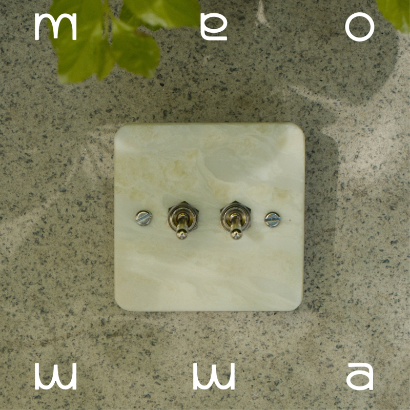 Meowwa｜Marble Switch Panel 86 Type Creative Retro Cantaloupe Double Switch