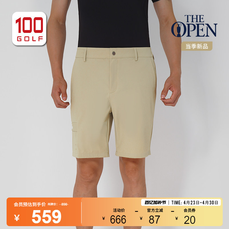 Theopen British Open Golf Men's Shorts Summer Lightweight, Plaid, Breathable and Elastic Men's Shorts
