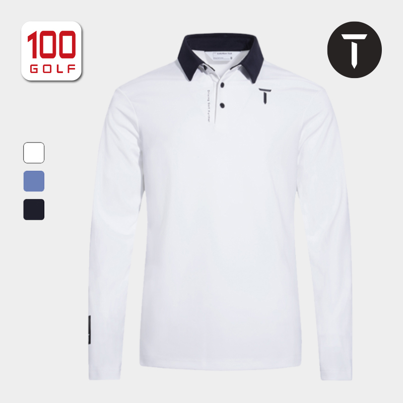 EuropeanTour European Tour Golf Men's Long Sleeve T-Shirt Autumn Warm Stretch Sports Polo Shirt