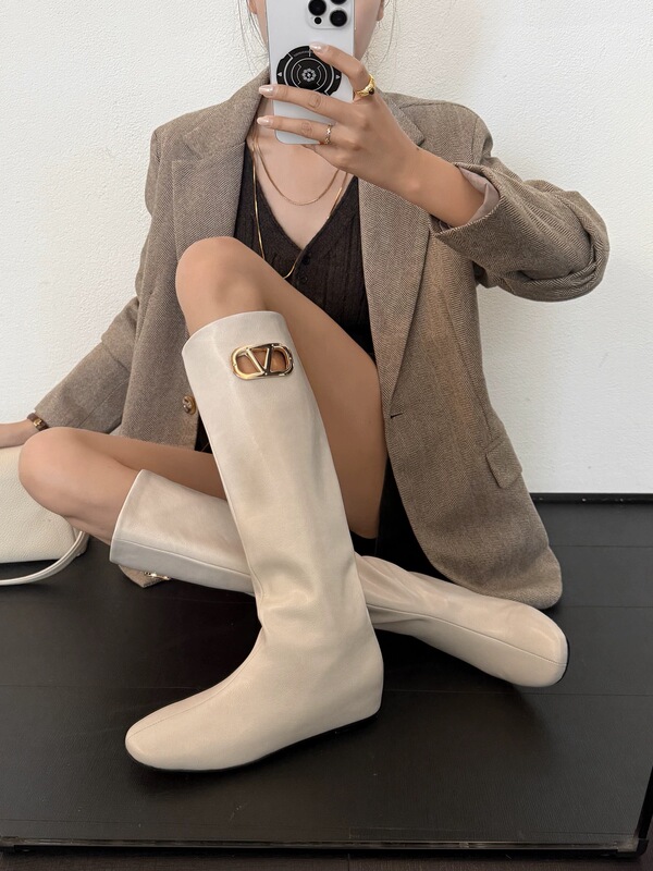 2026 Autumn/Winter New Genuine Leather Height-Increasing Over-The-Knee Boots for Women, Round-Toe Riding Boots, Mid-Heel Women's Boots 2026 Autumn/Winter New Genuine Leather Height-Increasing Over-The-Knee Boots for Women, Round-Toe Riding Boots, Mid-Heel Women's Boots