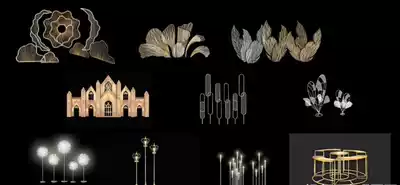 Wedding props 10 sets of material thousands of feathers Dragon ball lamp hanging ceiling road guide Castle psd layered file