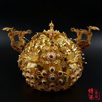 The Ming Dynasty style three dragons and two crested full crowns