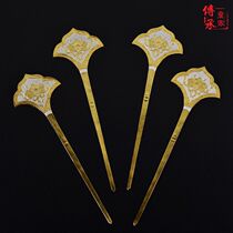 Tang Dynasty four - piece set of cotton grain gold and silver fault process