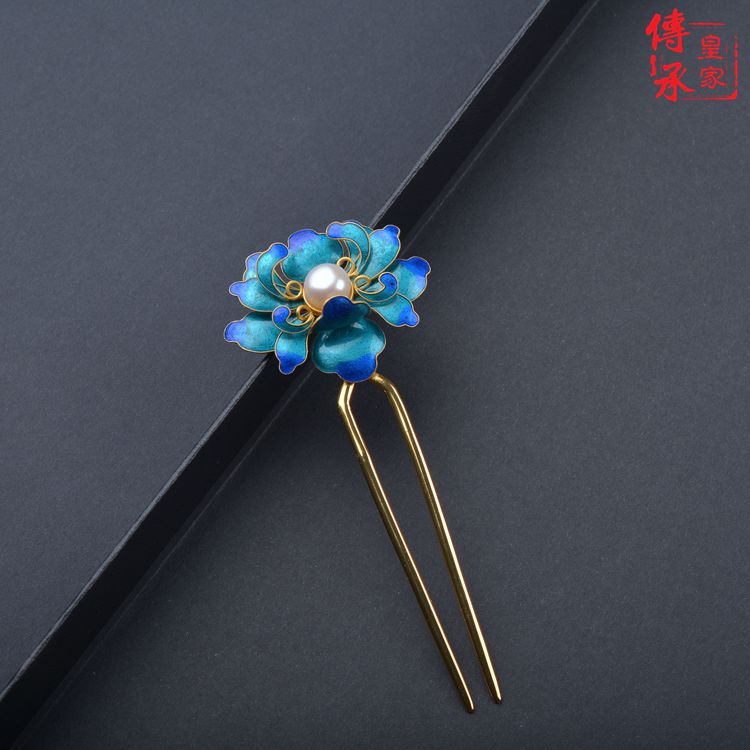 Peony Hairpin Hanfu Hanfu Silk Pinch Heads Decorated With Ancient Wind Ancient Clothing Hanfu Silver Accessories Hairpin Hairpin Hairpins