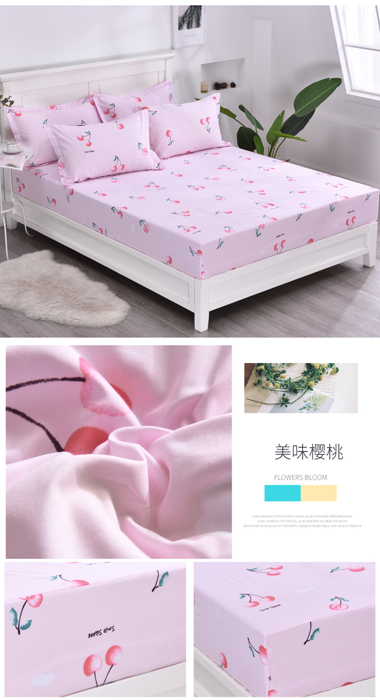 Cotton phim hoạt hình giường trẻ em đơn đôi giường tùy chỉnh khăn trải giường Simmons nệm bọc bông - Trang bị Covers ga chun trải giường	