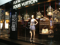 Golden Iron Art Bird Cage Merchandise Display Cage Bag Cage ceiling Decorative Bird Cage Clothing Store Decoration Bird Cage