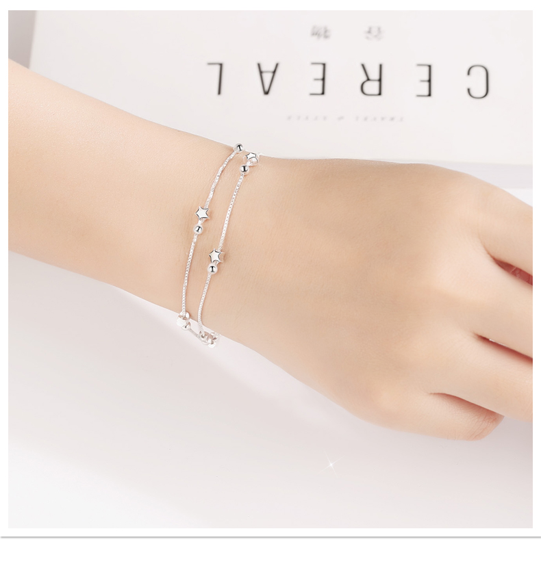Sterling bạc mười hai chòm sao sao vòng đeo tay nữ Hàn Quốc phiên bản của cặp vợ chồng sinh nhật đơn giản đồ trang sức cá tính sen bạn gái món quà