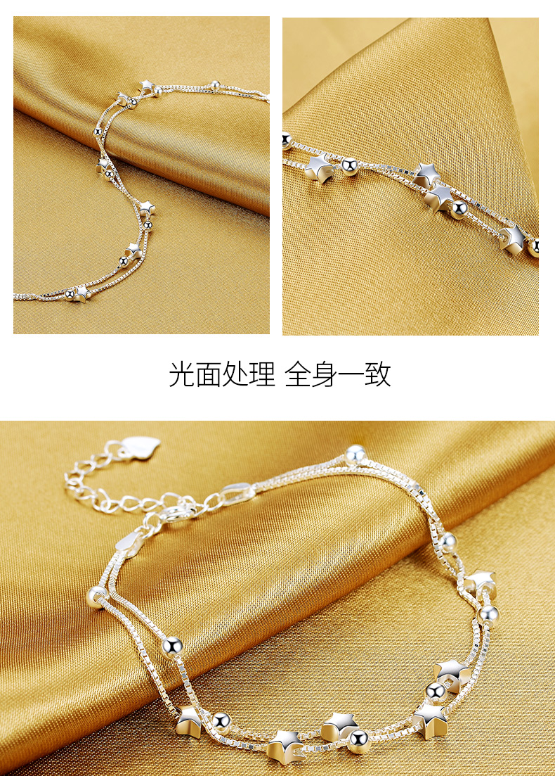 Sterling bạc mười hai chòm sao sao vòng đeo tay nữ Hàn Quốc phiên bản của cặp vợ chồng sinh nhật đơn giản đồ trang sức cá tính sen bạn gái món quà