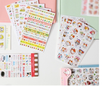 Creative a set of 6 packs and stickers students diy handbook stickers stationery shop small gift childrens cartoon stickers