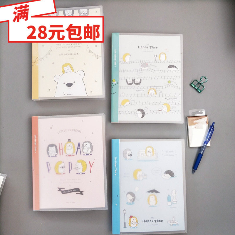 Giant Door Loose Leaf Ben A5B5 Korea High School Student Cartoon Live Page Clip Note Notepad with replaceable core 70 in