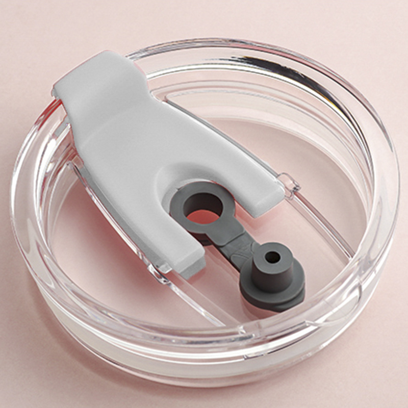Cup cover universal straw water cup accessories leak-proof transparent dust-proof pluggable glass milk cup thermos cup lid seal ring