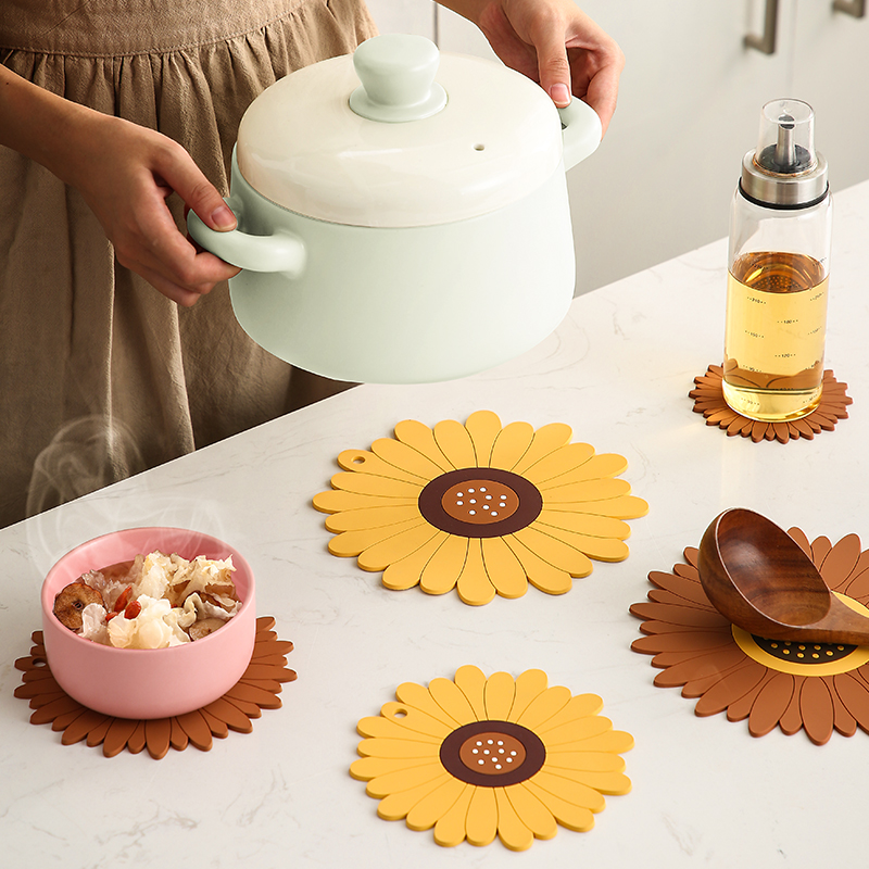Heat Insulation Mat Dining Table Cushion Anti-High-Temperature-Resistant Casserole Cushion Superior Cup Mat Thicken home Kitchen Relax vegetable Bowl Mat 