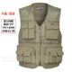 Vải khô nhanh trung niên và người già ngoài trời nhiều túi nam nhiếp ảnh vest vest kích thước lớn ngư dân lưới vest - Dệt kim Vest