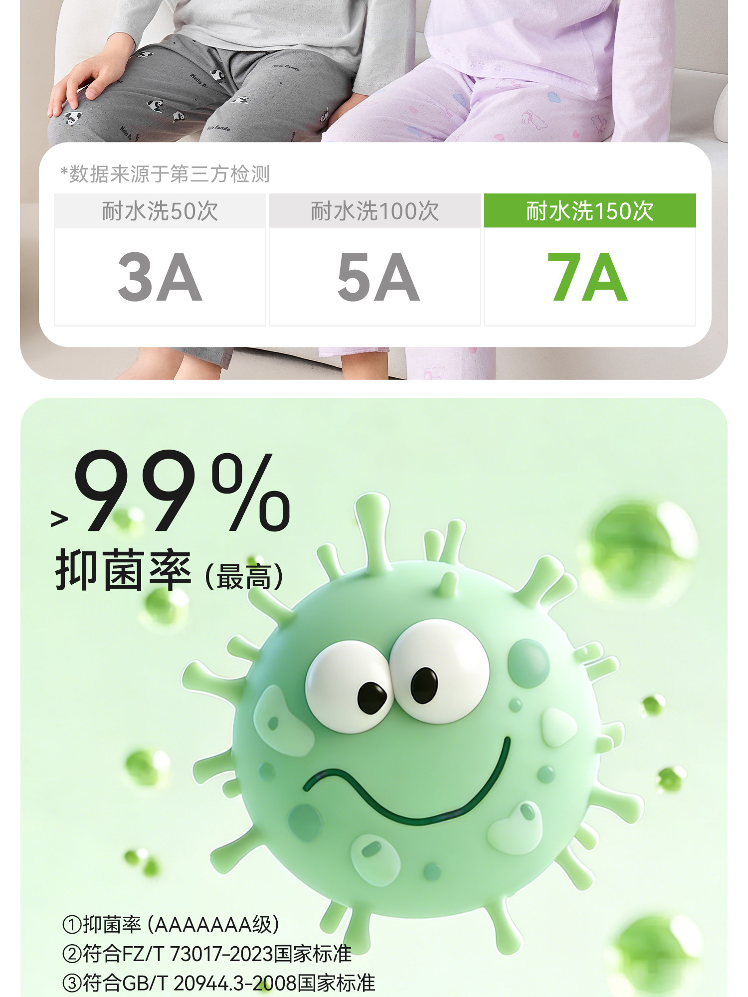 红豆儿童睡衣纯棉夏季新款网眼家居服套装男童女童全棉抗菌空调服 — 13