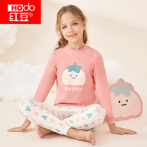 Red Bean Girl Autumn Clothes Autumn Pants Pure Cotton Children Full Cotton Lingerie Suit Autumn winter CUHK Tong Baby Sleeping cotton sweater