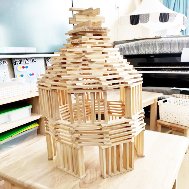 Bianfan Archimedes Строительные блоки Детские строительные бревна Caple Baby Puzzle Building Сложенные друг на друга высокие игрушки