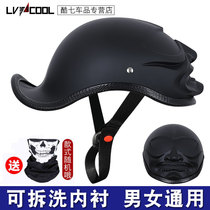 Motorcycle Retro Locomotive Bandits DS Personality Baseball Cap Helmet Harei Electric Half Armor Ladyman Helmet Teething Helmet