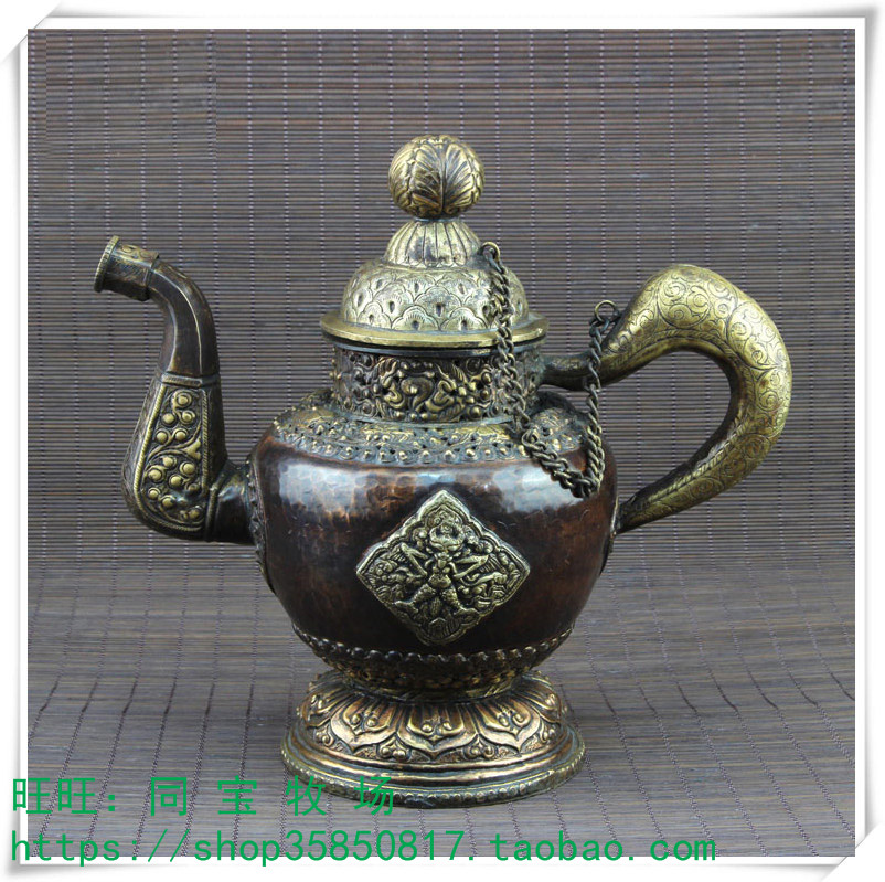 Copper handmade teapot butter teapot copper teapot height 23 cm wide 23 cm