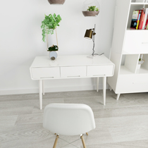 Lacquered Nordic computer desk solid wood desk bedroom study desk student writing desk Home adult desk simple