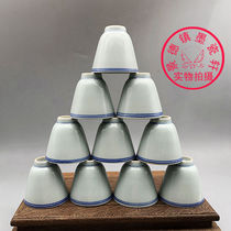 Jingdezhen Cultural Revolution Produits de lusine porcelaine 70s Scloche à double fil en verre coupe-thé en verre