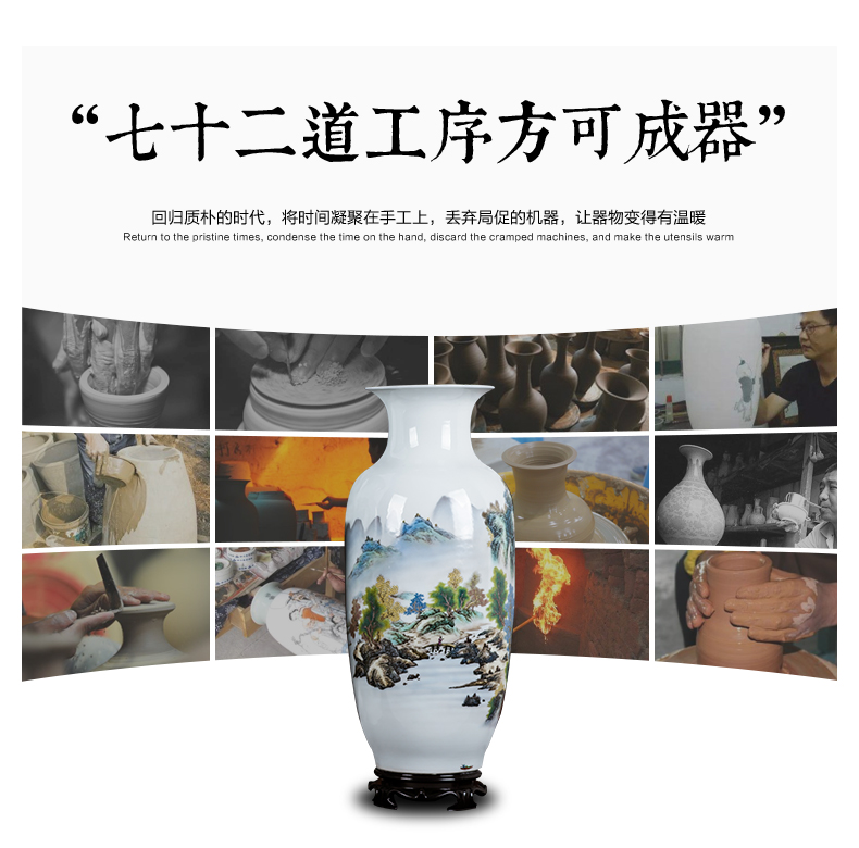 Jingdezhen ceramics vase furnishing articles flower arrangement is contracted and I sitting room home wine ark, adornment porcelain of furnishing articles