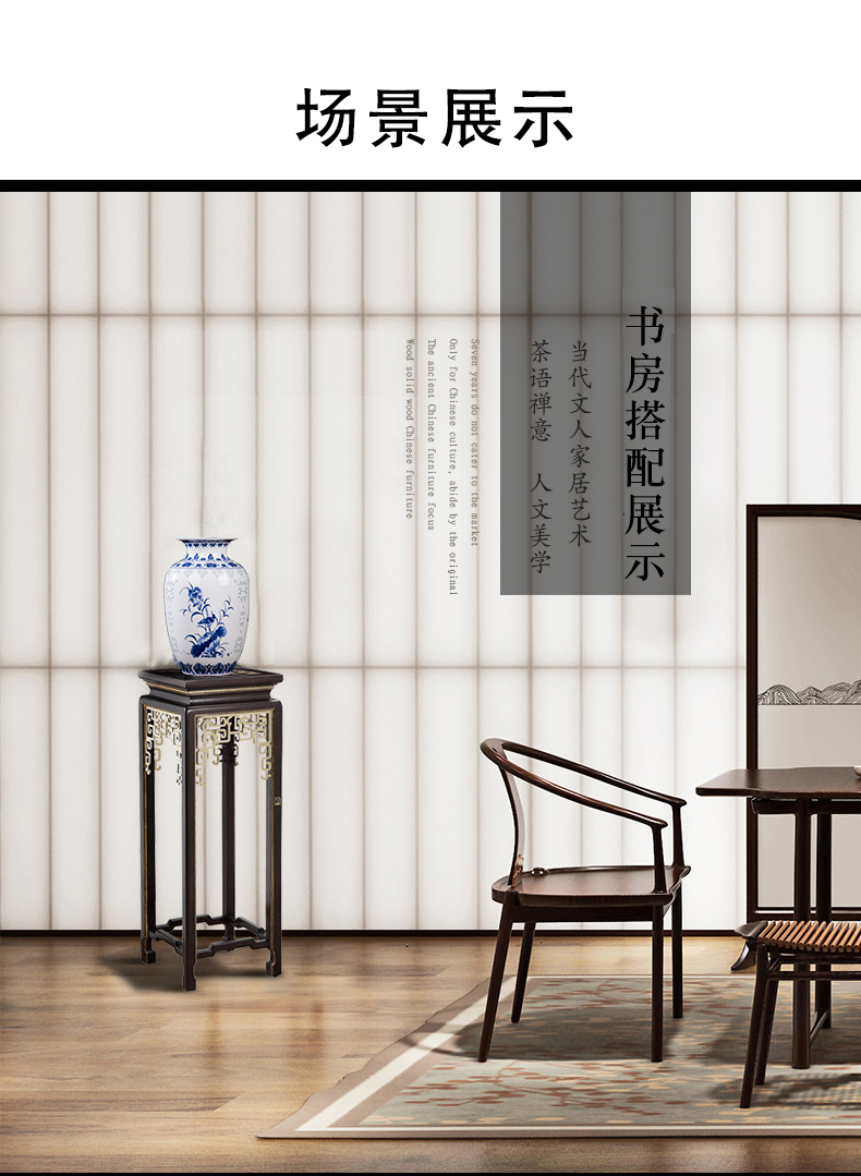 Jingdezhen blue and white ceramics and exquisite flowers NiaoGu porcelain decoration office floret bottle home furnishing articles in the living room