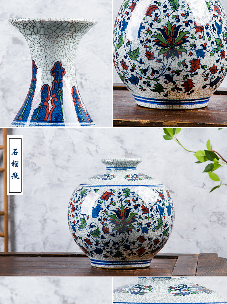 Blue and white porcelain, porcelain in jingdezhen ceramic vase new colorful ceramic vases, home furnishing articles antique furniture