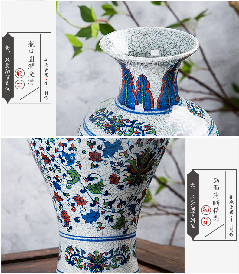 Blue and white porcelain, porcelain in jingdezhen ceramic vase new colorful ceramic vases, home furnishing articles antique furniture