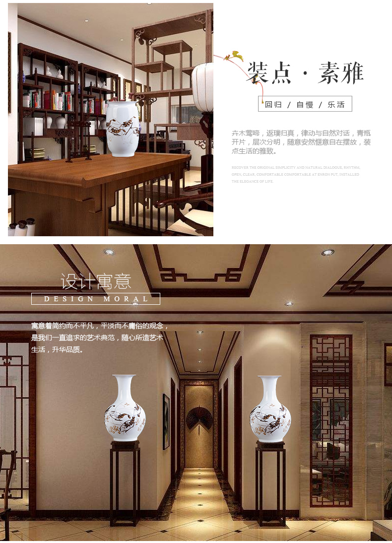 Contracted and I jingdezhen ceramics hand - made shrimp boring vase home wine cabinet office sitting room adornment is placed