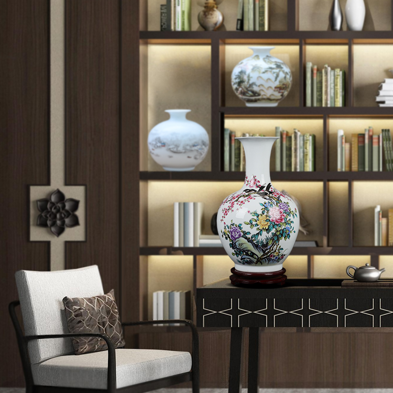 Dried flowers flower arrangement sitting room decoration ceramics vase white enamel porcelain of a large wine ark, adornment that occupy the home furnishing articles