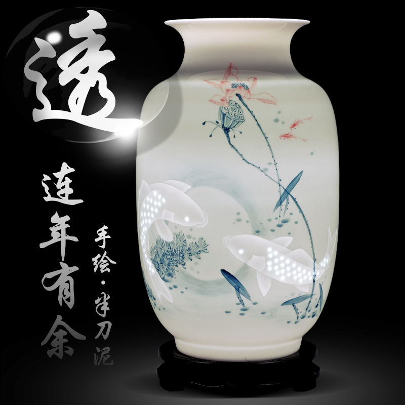 Jingdezhen ceramics hand - made fish thin body new Chinese style household knife clay flower arrangement sitting room adornment handicraft furnishing articles