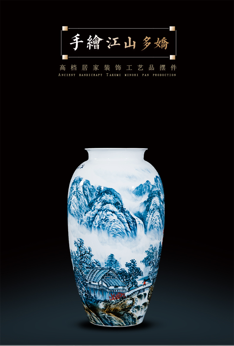 The Master of jingdezhen ceramics hand - made big vase home sitting room adornment is placed, the hotel villa, arts and crafts