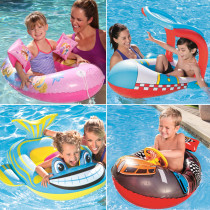 Pumping Bestway children inflatable Mount floating seat swimming ring underarm seat awning