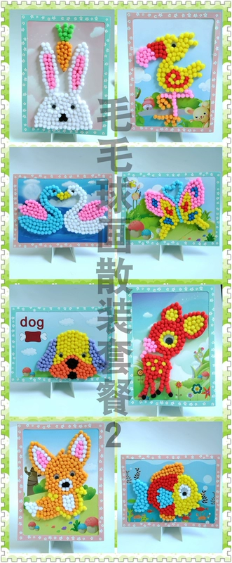 Trẻ em của handmade vật liệu gói diy dán tranh ba chiều sơn lông bóng art painting mẫu giáo đồ chơi sáng tạo xe đồ chơi trẻ em