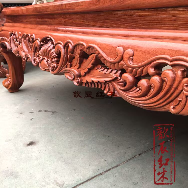 Gỗ hồng mộc châu Phi Bộ sofa châu Âu gồm 10 phòng khách bằng gỗ kết hợp nội thất sofa + bàn cà phê - Bộ đồ nội thất đồ gỗ thông minh