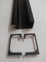 Cabinet door panel with plug invisible G-shaped handle aluminum alloy profile dumb black 3 m Strip 1 5mm large discount