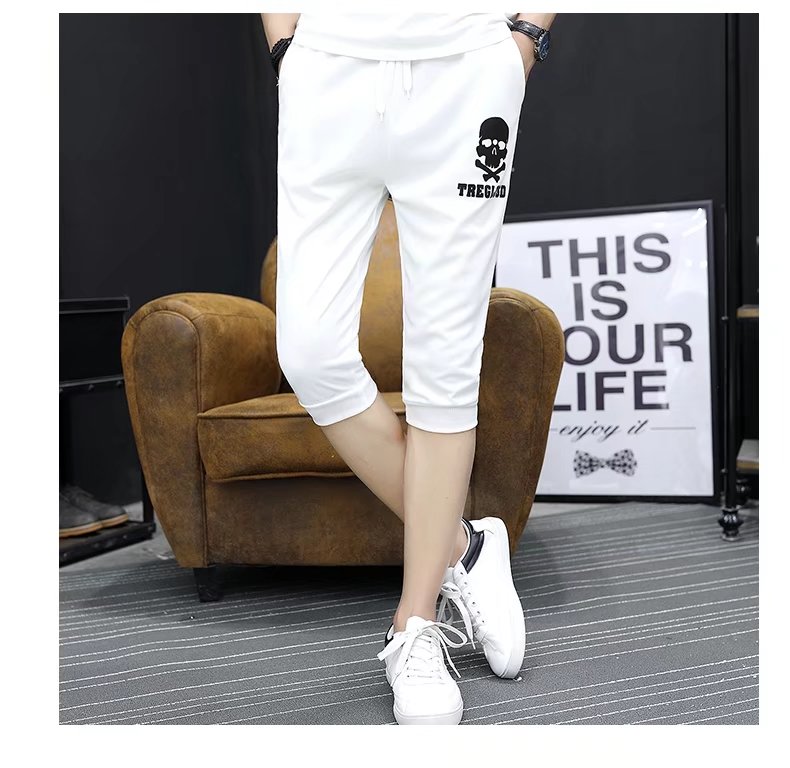 9.9 包邮 quần nam Hàn Quốc phiên bản của xu hướng của Slim feet casual 7 quần nam năm điểm ống túm quần short mùa hè