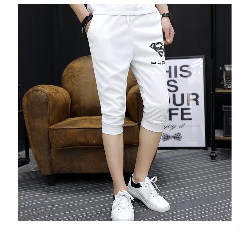 9.9 包邮 quần nam Hàn Quốc phiên bản của xu hướng của Slim feet casual 7 quần nam năm điểm ống túm quần short mùa hè