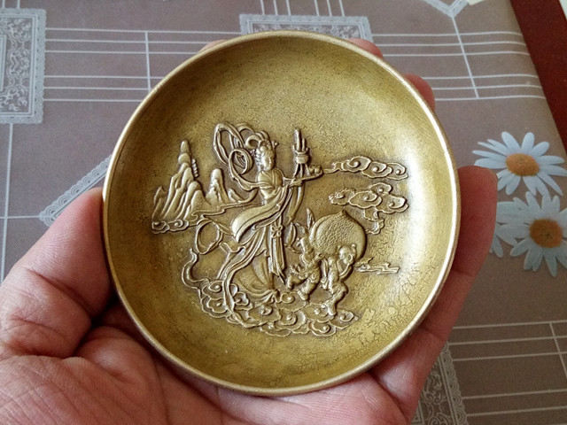 263 gr imitation ancient bronze instrumental dry lonelink year royal mother wishes suo dishes pen wash the ashtray to put the playpiece at the mercy