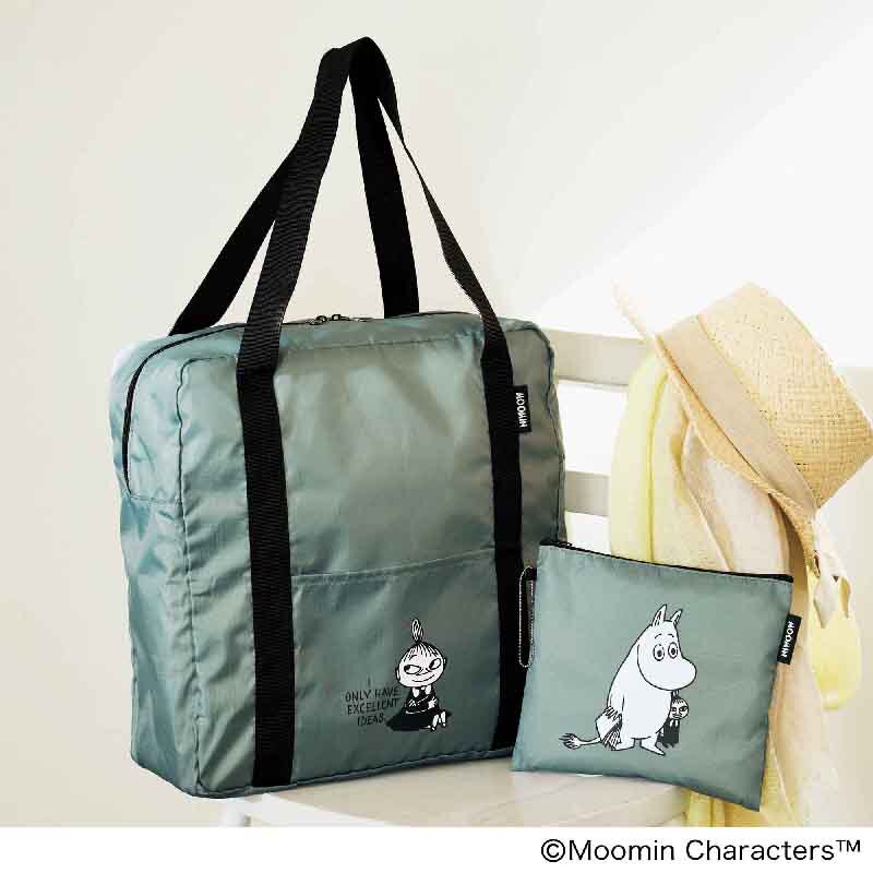 Japanese Magazine Appendix Moomin Bag Foldable Travel Bag Can Be Used as a Suitcase Small Item Storage Short Trip Tote Bag