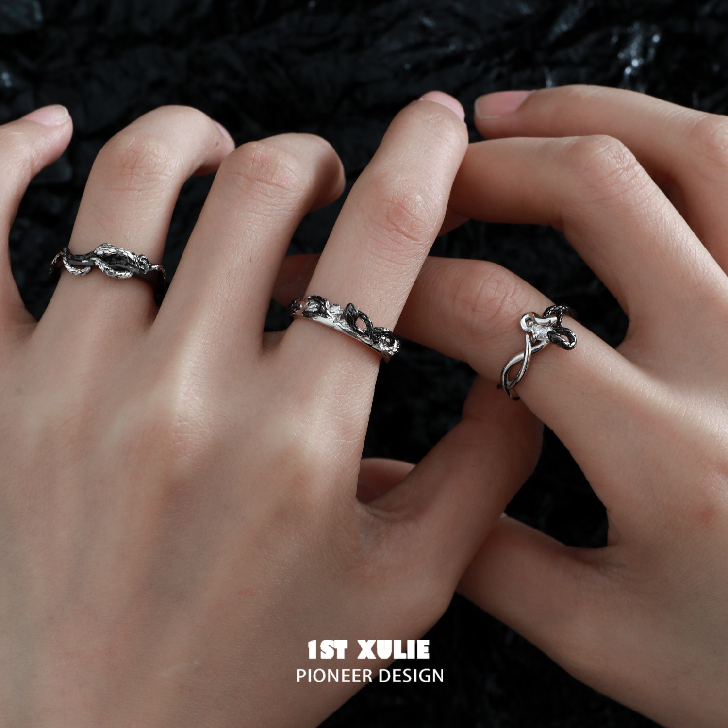 Кольцо серебряное 1ST XULIE Twin Serpentine модель A