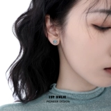 Небольшие дизайнерские серьги подходит для мужчин и женщин, серебро 925 пробы, простой и элегантный дизайн