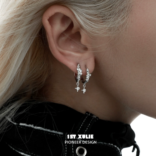 Цирконий, серьги, серебро 925 пробы, изысканный стиль