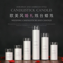 Glass candlestick candles European Romantic household Western Wedding candlestick Creative candlestick ornaments Tanabata Candlelight dinner