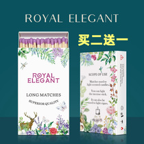 Scented candle long match 10cm wedding souvenir creative cigar fire color box refill about 60 color heads