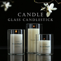 Candlestick European home decoration Candlelight dinner Candle cup Valentines Day table Candlelight lamp 7 diameter high transparent glass