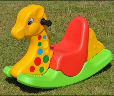 Thickened Large Trojan Horse Rocking Horse Rocking Rocking Chair Home Nursery Plastic Rocking Horse Deer Elephant Tricolour Rocking Horse