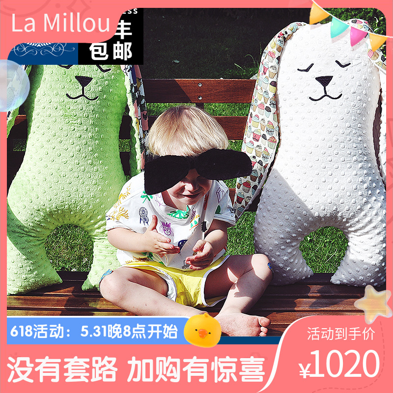 LaMillou Lamilo Giant Rabbit Tease With Rabbit Baby Multifunction Appeasement Doll 70cm Pacify Rabbit Huddle Baby