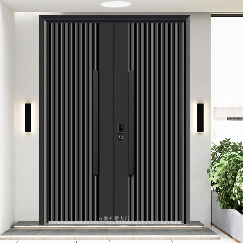 Cast Aluminum Gate for Villa, Double-Door Entrance Gate for Self-Built House, Rural Gate