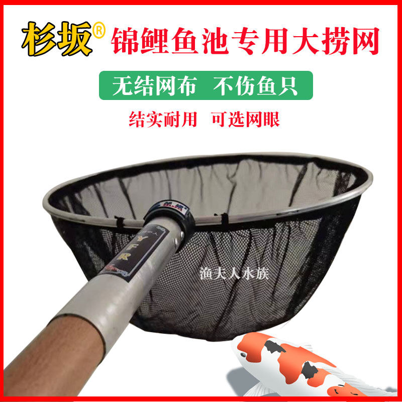 Cedar Carp Fishing Nets Fish Pond Fish Pond Large Fishing Nets Gin Carp Handpicked Nets Wood Handle Telescopic Rod Net Pockets of Leaf Debris